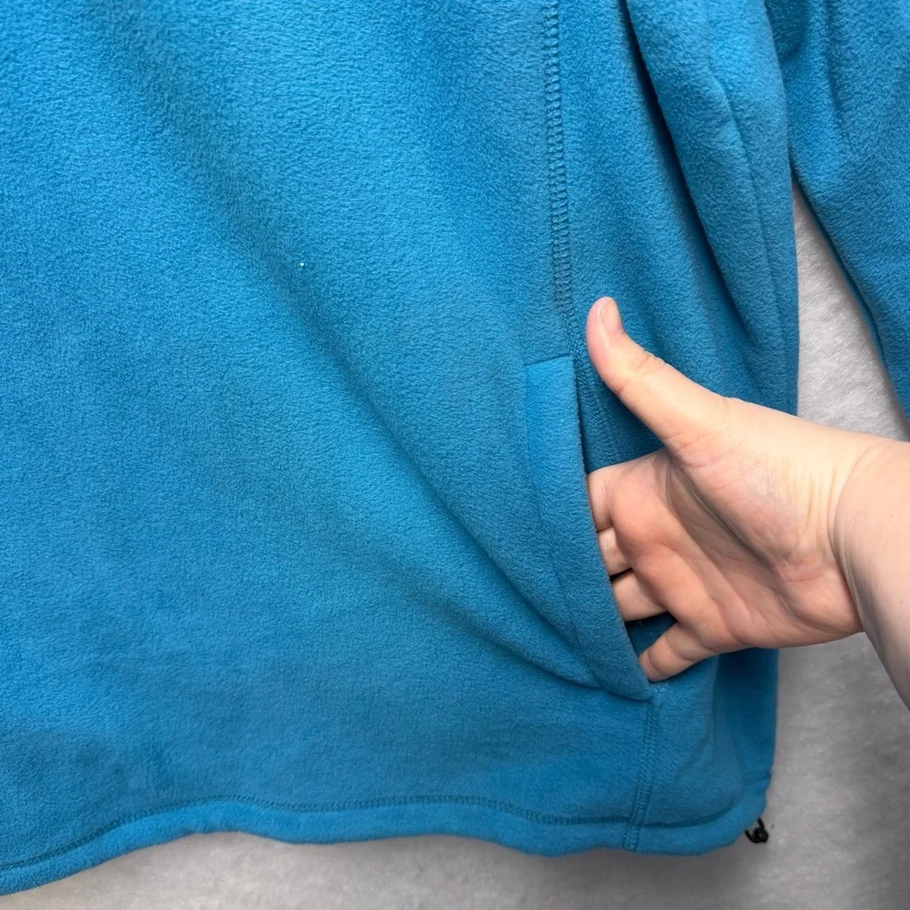 NWT Croft & Barrow Men’s Arctic Fleece Quarter-Zip Pullover Jacket XL Teal Blue - Picture 4 of 10